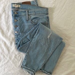 Madewell Light Wash 9” High Rise Skinny Jeans